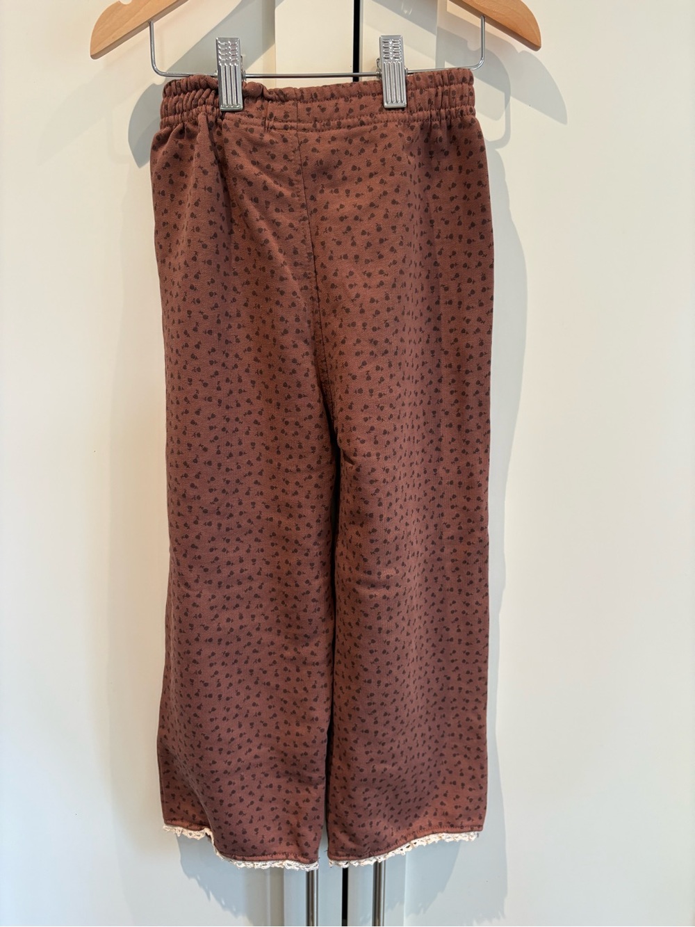 Zara Printed Sweatshirt and Pants Lace Trim Brown - Peter Pan Collar Size 6 - Picture 10 of 10